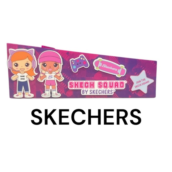Authentic Skechers kids girls retail signature Skech Squad sneakers display - Picture 1 of 6